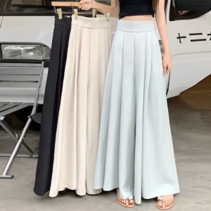 Casual High-Waisted Draped Slimming Trousers Bell Bottoms Loose-Fit Women's Pants For Autumn/Summer New Arrival