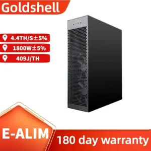 ALPH Miner New Goldshell E-AL1M 4.4Th/s 1800W with Power Supply Asic Miner