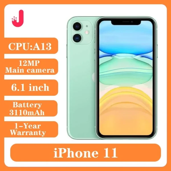Original unlocked Apple iPhone 11 64GB/128GB/256GB 3110mAh dual 12MP camera A13 6.1 inch LCD screen IOS LTE 4G iphone11