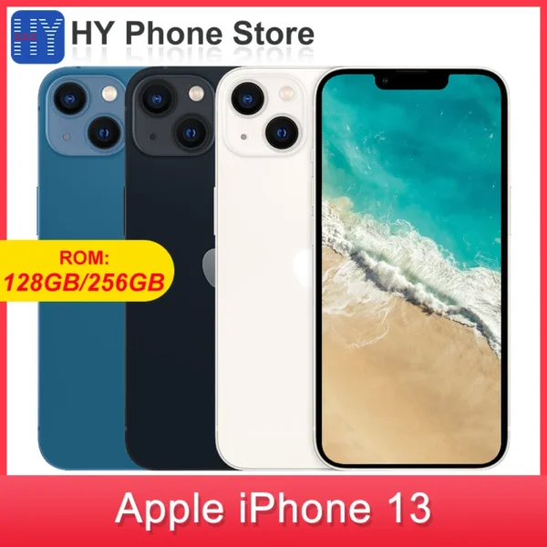 Apple iPhone 13 128GB/256GB ROM Unlocked 5G A15 Bionic Chip Face ID 6.1" 2532 x 1170 OLED Screen 12MP Camera