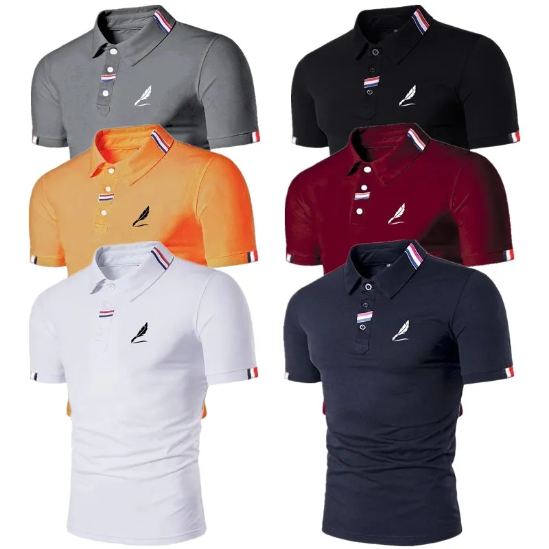 2025 Summer New Men's Sports and Leisure Fashion Flip Collar Short Sleeve Polo Shirt Men's Clothing