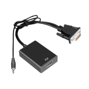 652F 1080P PC Computer HDTV to VGA Video Converters 3.5mm Sound Female to Male Adapter for Laptop Top Box Monitors Projectors