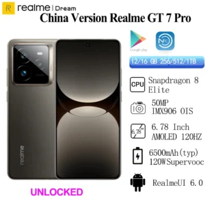 Global Version realme GT 7 Pro 5G Smartphone Snapdragon 8 Elite AI Ultra-clear Snap Camera RealWorld Eco² Display 6500mAh NFC