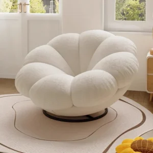 Rocking Chair Living Room Chairs Lazy Sofa Single Chair Pumpkin Bedroom Leisure Balcony Rotatable Cream Small Apartment