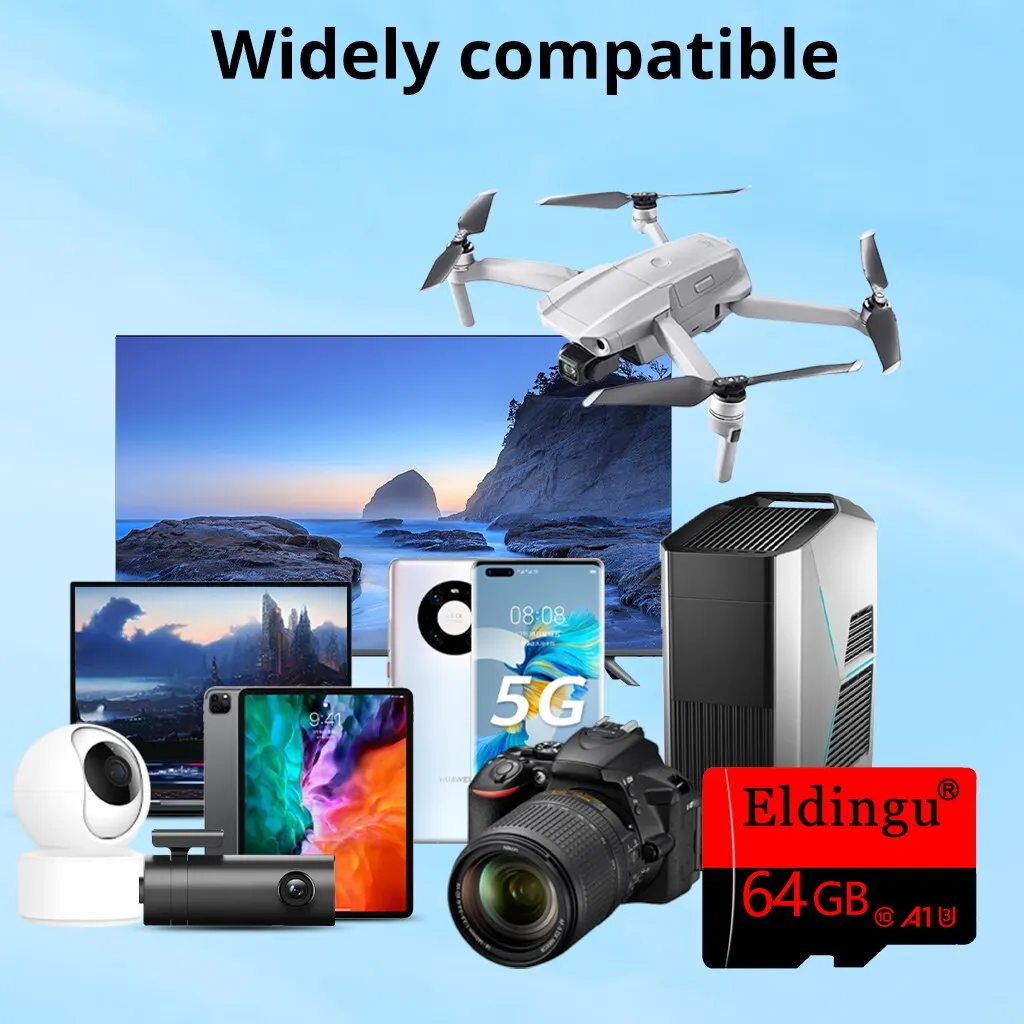 Eldingu Memory Card 32GB 64GB 128GB A1 U3 Class10 Mini TF Card U1 TF Card for Cell Phones Car Devices Computers Drones - Image 3
