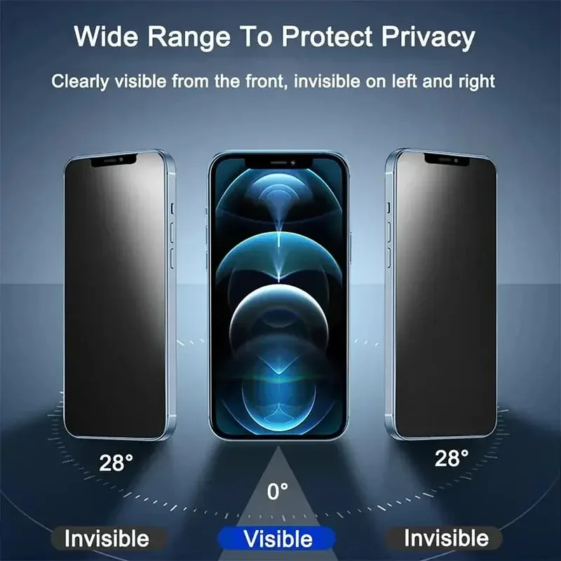 1-5PCS Anti-Spy Glass for iPhone 15 14 13 12 11 Pro Max Mini X XS XR 7 8 6 Plus Privacy Screen Protector For iPhone SE 2020 2022 - Image 2