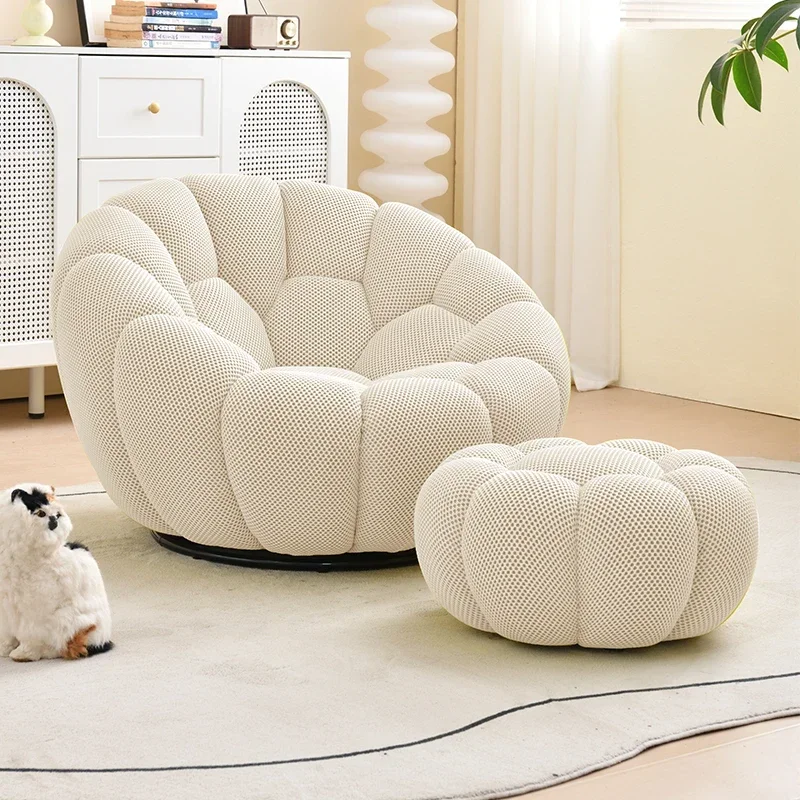 Single Seat Designer Pumpkin Lazy Sofa Balcony and Bedroom Can Lie Down and Recline Italian Minimalist Rochburg Football Sofa - Image 6