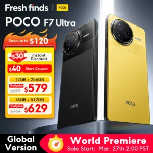 【World Premiere】POCO F7 Ultra Global Version Smartphone Snapdragon® 8 Elite 50MP camera with OlS 6.67" 120Hz Display 120W NFC