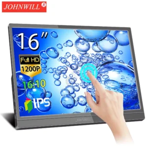Computer Monitor 16 inch 1920x1200 Portable Monitor IPS Panel LCD HD Touchscreen HDMI-compatible Type-cFor Laptop Switch Xbox