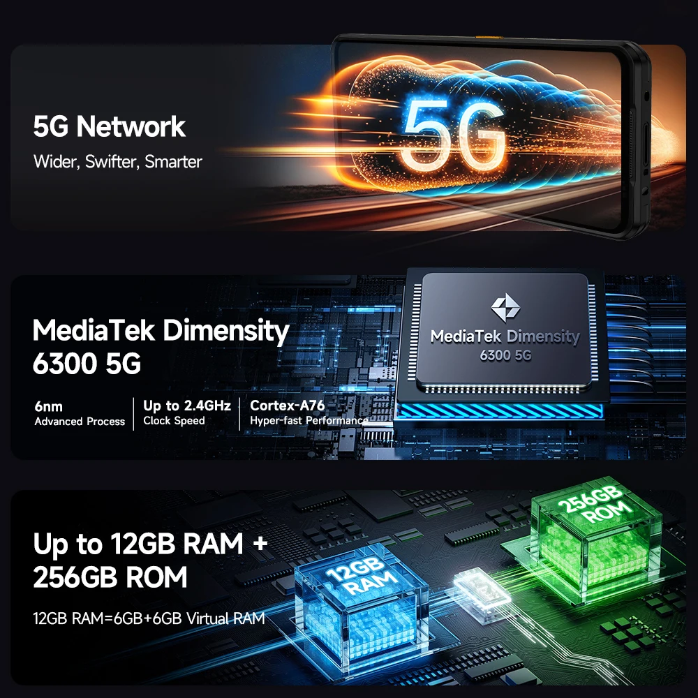 【New】Ulefone Armor 25T Pro 5G Thermal Imaging Rugged Phone 33W 50MP+64MP NFC Waterproof Smartphone Android 14 ROM 256GB - Image 5