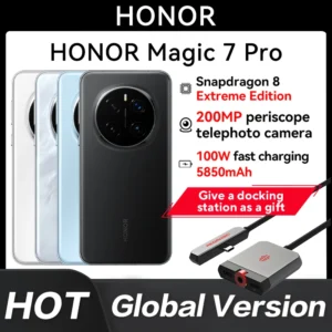 New Original Global Version Honor Magic 7 Pro Snapdragon® 8 Elite 6.8" 1280 x 2800 OLED 50MP*3+200MP 100W 5270mAh NFC HONOR