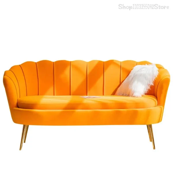 Sofa living room small apartment Nordic simple modern light luxury net red bedroom clothing store double simple lazy sofa
