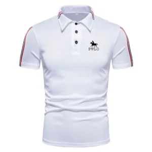 2025 New Men's Casual Short sleeved Polo Shirt Summer Short sleeved Shirt