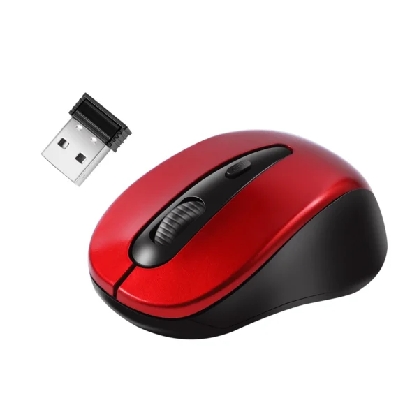 2.4GHz Wireless Mouse 1600DPI Optical Computer Cordless Office Mice with USB Receiver