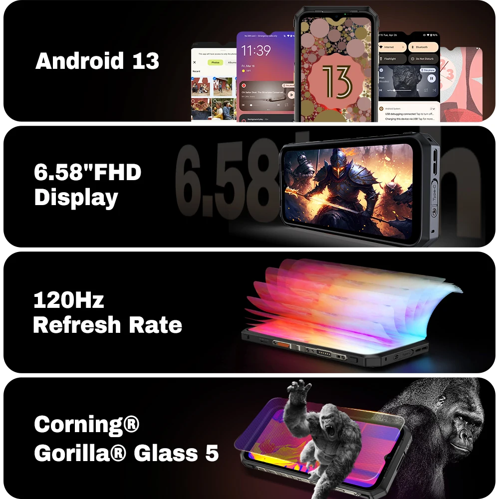 Ulefone Power Armor 18T Ultra 5G Rugged Smartphone,Dimensity 7050,512GB ROM +24GB RAM ,THERMAL BY FLIR®,Android 13,108MP - Image 5