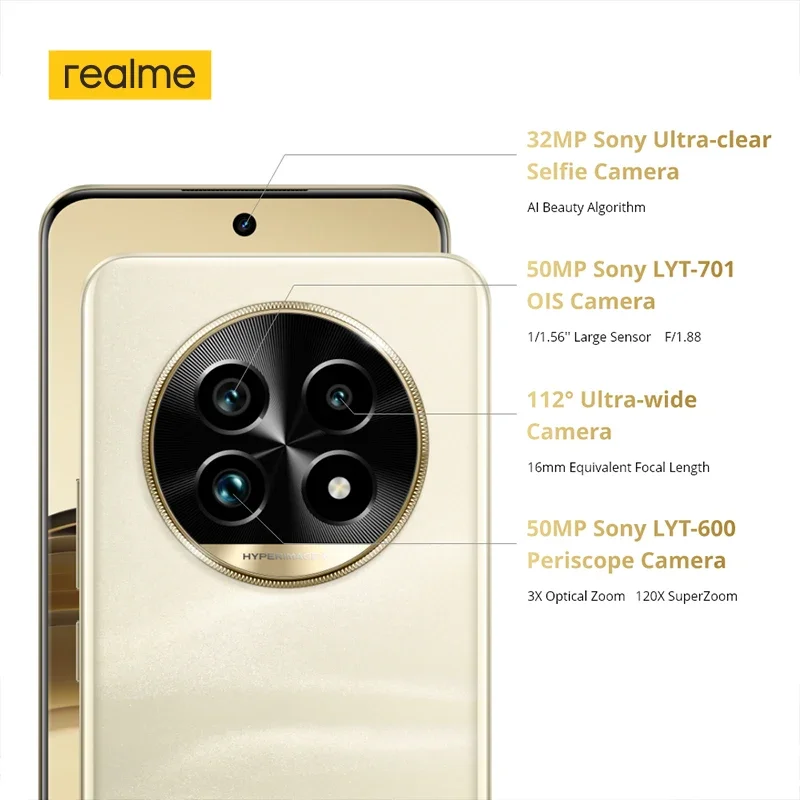 realme 13 Pro Plus Smartphone Global Version Snapdragon 7s Gen 2 5G Chipset Sony LYT-600 Periscope OIS Camera AI Imaging NFC - Image 3