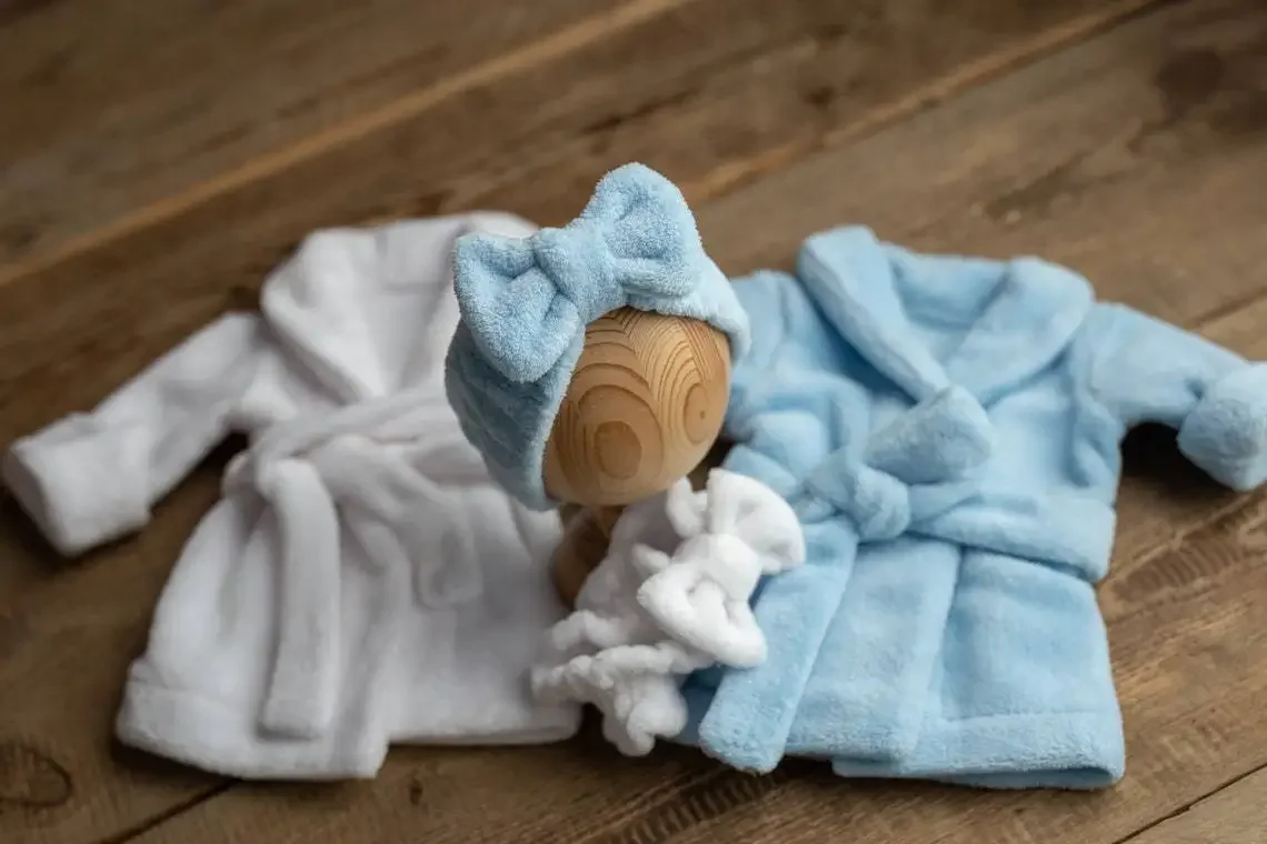 Newborn Photography Props Baby Hooded Robe With Belt Bathrobe Bath Towel Cucumber Set Outfit Baby Costume Photo Accessories - Image 4