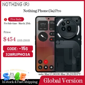 Global Version Nothing Phone (3a) Pro Qualcomm Snapdragon 7s Gen 3 5G 6.77” AMOLED Screen 120Hz Dual 50 MP Camera