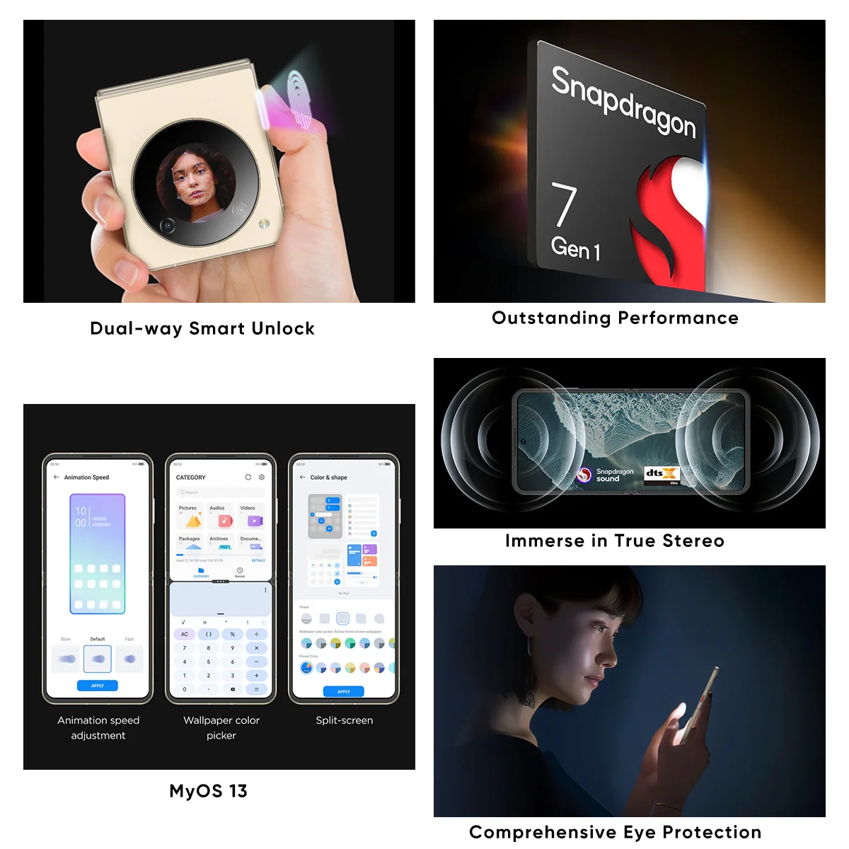 Nubia Flip 5G Global Version 6.9" Snapdragon 7 Gen 1 4310mAh battery 33W Charging Pocket-sized Foldable Design 50MP AI Cameras - Image 3