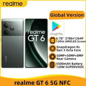 Global Version realme GT 6 5G NFC Smartphone Snapdragon 8s Gen 3 5500mAh Battery 120W SUPERVOOC 50MP OIS Triple Camera