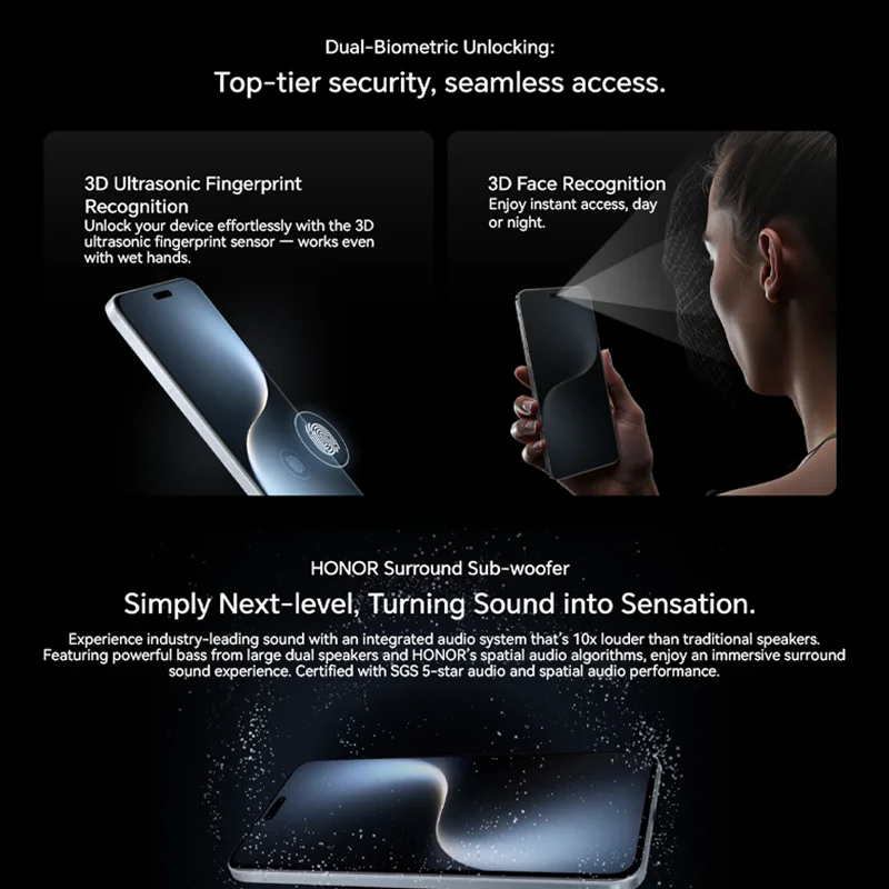 Global Version HONOR Magic7 Pro 5G Phone 6.8'' 120Hz OLED Screen Snapdragon 8 Elite 5850mAh 100W Fast Charging 80W Wireless - Image 4