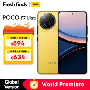 【World Premiere】POCO F7 Ultra Global Version Smartphone Snapdragon® 8 Elite 50MP Camera 6.67" 2K Display 5300mAh 120W IP68 NFC