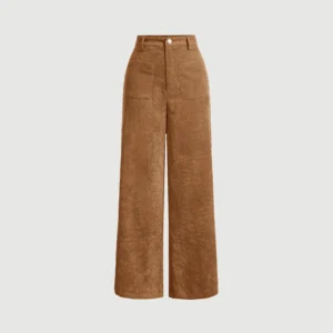 Mia Muse Women's High Waist Casual Pants Retro Vintage Pocket Full Length All Season Multi-Occasion Trousers