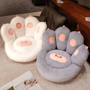 Cute cat paw seat cushion back one futon bay window tatami mat floor lazy sofa butt mat to keep warm in winter
