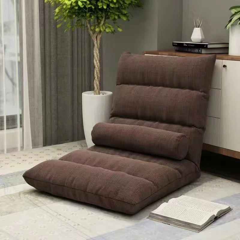 Thickened Lazy Sofa Single Chair Portable Foldable Cushion Home Floor Small Sofa Adjustable Backrest Chair Balcony Bay Window - Image 2