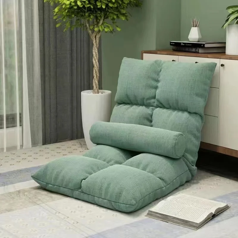 Thickened Lazy Sofa Single Chair Portable Foldable Cushion Home Floor Small Sofa Adjustable Backrest Chair Balcony Bay Window - Image 4