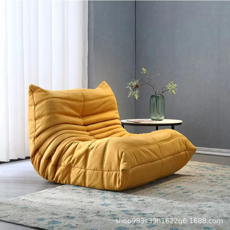 Net-red caterpillar technology cloth, lazy sofa, velvet cloth, simple modern living room, bedroom, single chair - Image 4