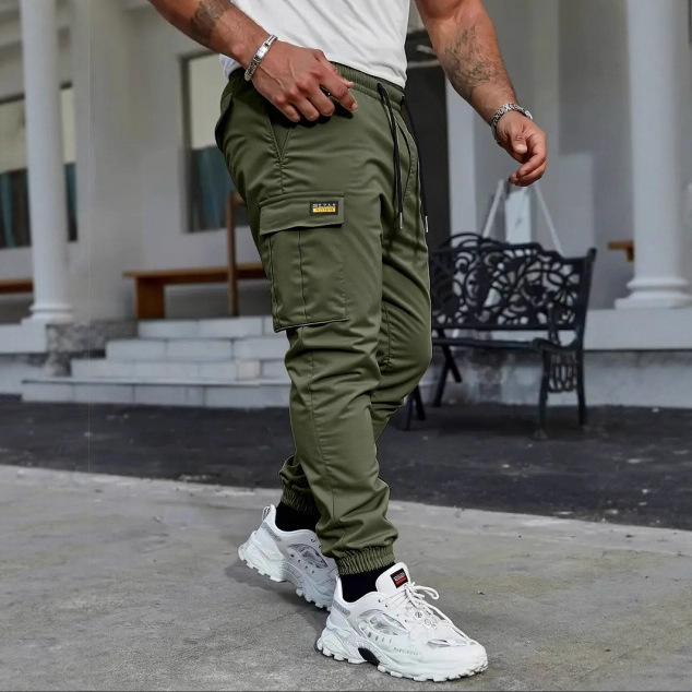 Mens Outdoor Casual Long Pants Sweatpants American Style - Image 2