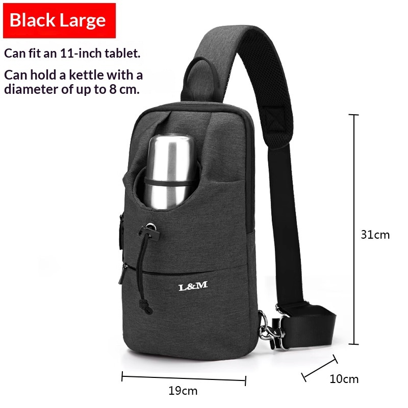 Mens Large-capacity Crossbody Chest Bag For Cycling - Image 5