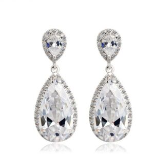 Rouge Tears Earrings Hundred Hearts And Arrows Zircon Inlaid Earrings