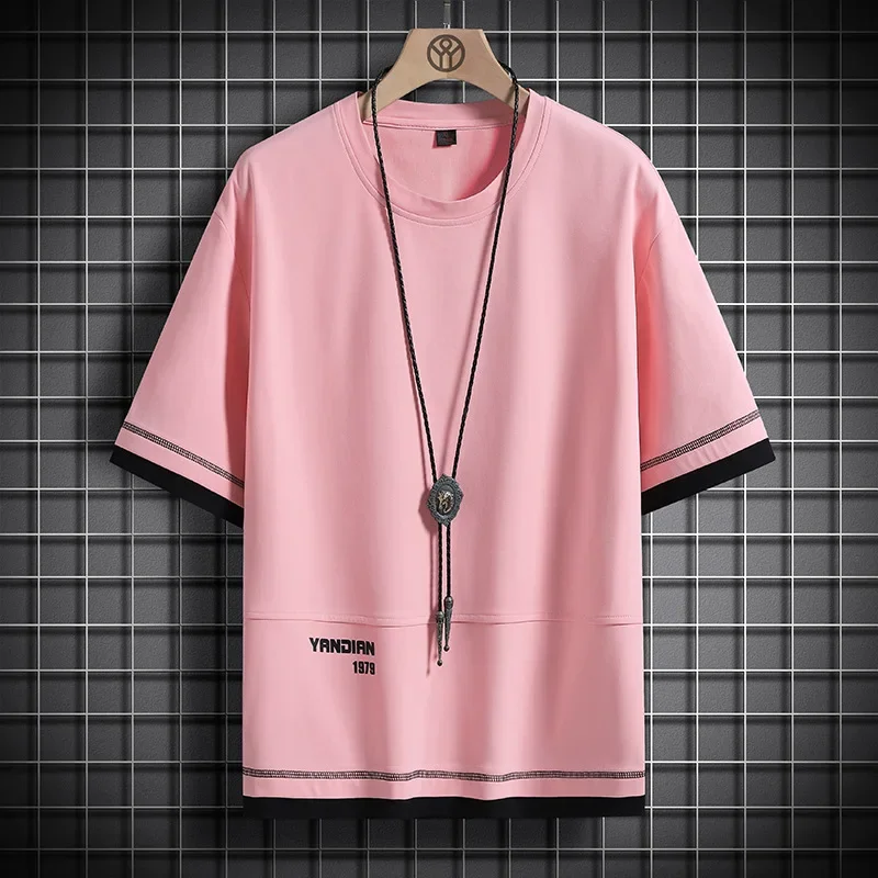 Hip Hop Streetwear Men's Summer Classic Short Sleeve T-shirt Fashion Loose Casual Japanese Style All-match O-neck Tops Male - Image 3