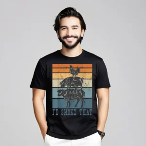 Cute Mens T-Shirt Funny Gifts for Meat Eater Street Tops & Tees All Cotton Short Sleeve Lose Tee-Shirt Round Neck