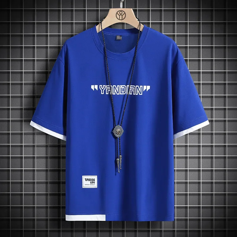 Hip Hop Streetwear Men's Summer Classic Short Sleeve T-shirt Fashion Loose Casual Japanese Style All-match O-neck Tops Male - Image 5