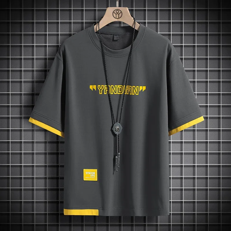 Hip Hop Streetwear Men's Summer Classic Short Sleeve T-shirt Fashion Loose Casual Japanese Style All-match O-neck Tops Male - Image 6