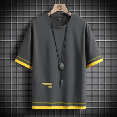 Hip Hop Streetwear Men's Summer Classic Short Sleeve T-shirt Fashion Loose Casual Japanese Style All-match O-neck Tops Male